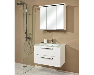 Trentino 74-2 Spiegelschrank Glas-Waschtisch 74 cm - Badmöbel Kirchner